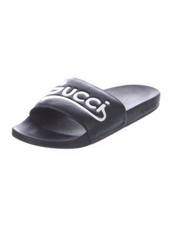 Gucci Leather Printed Slides