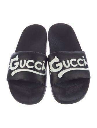 Gucci Leather Printed Slides