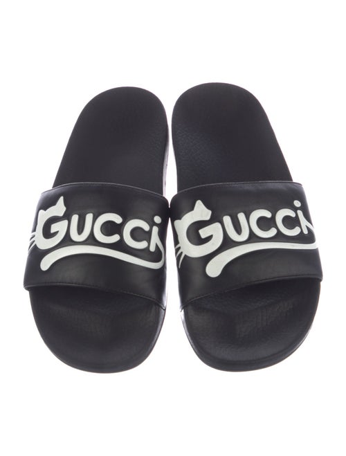 Gucci Leather Printed Slides
