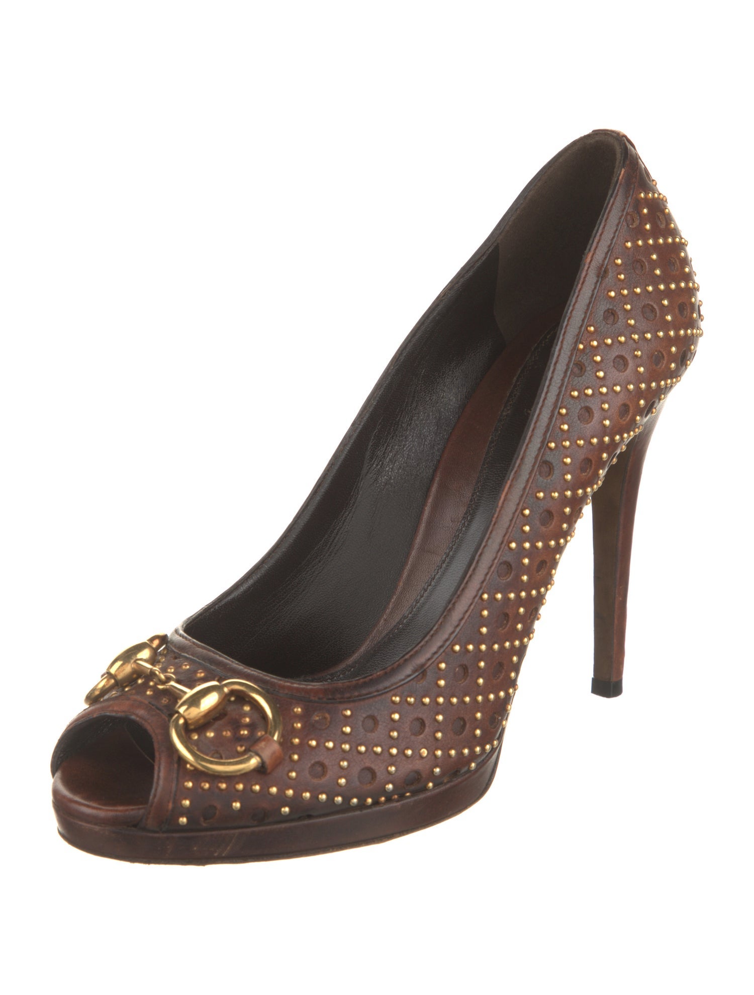 Gucci Vintage Horsebit Accent Slingback Sandals