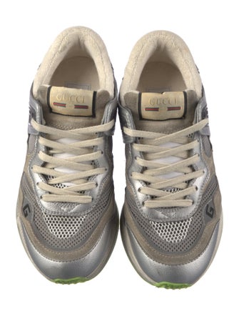 Gucci Leather Mesh Accents Sneakers