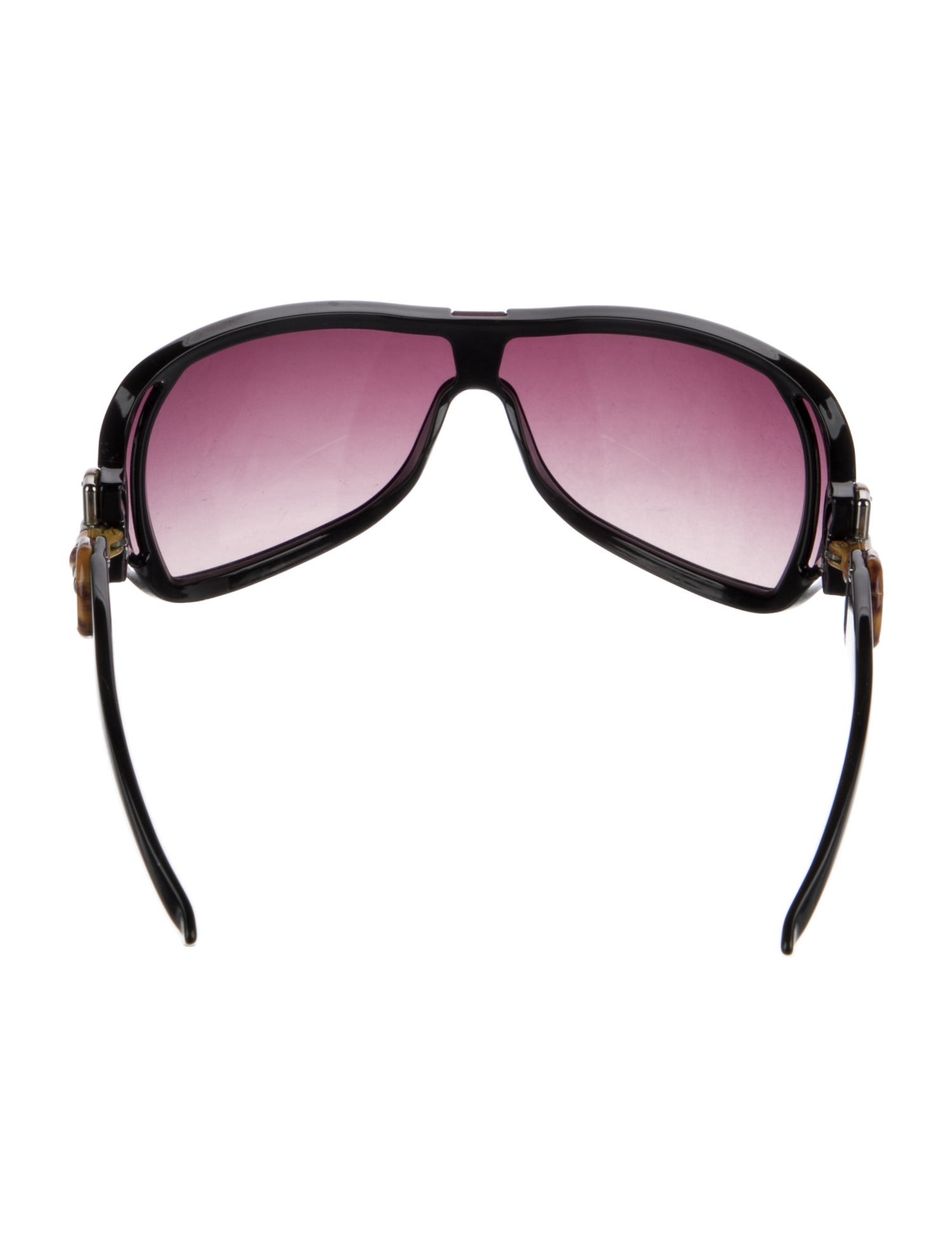 Gucci Bamboo Accent Shield Sunglasses