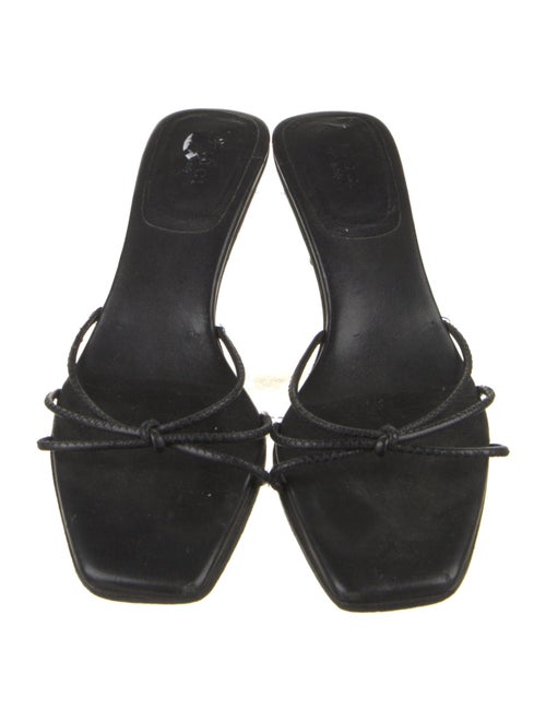 Gucci Bamboo Accent Leather Slides