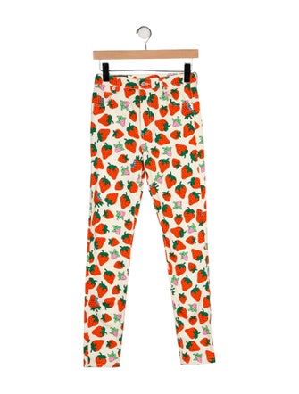 Gucci Floral Print Skinny Leg Pants