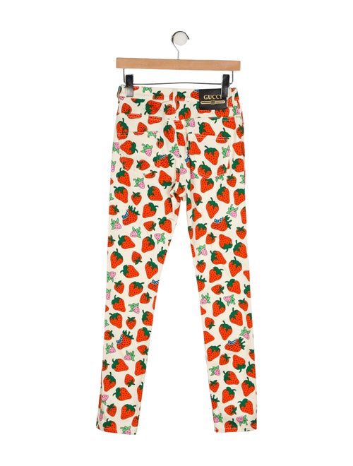 Gucci Floral Print Skinny Leg Pants