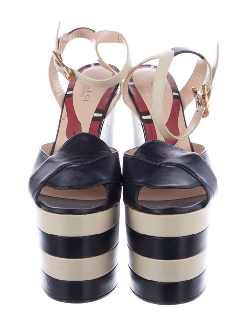 Gucci Leather Colorblock Pattern Sandals