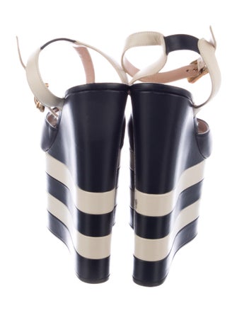 Gucci Leather Colorblock Pattern Sandals