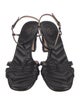 Gucci Double G Logo Leather T-Strap Sandals