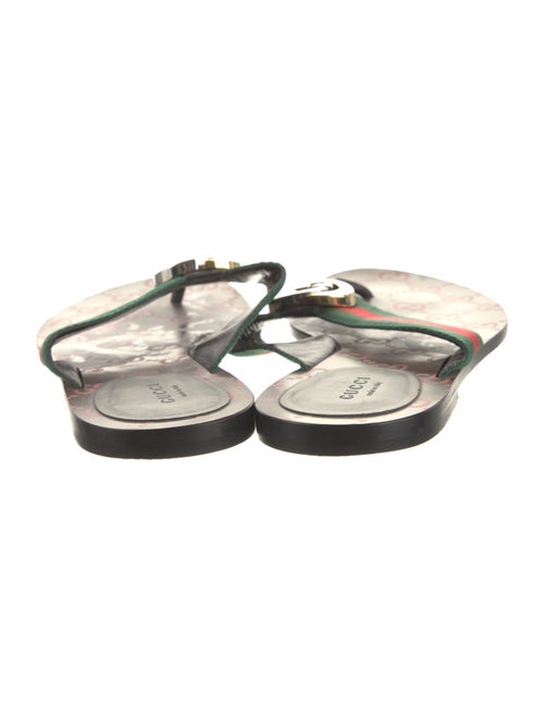 Gucci Web Accent Leather Slides