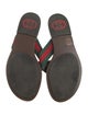 Gucci Web Accent Leather Slides