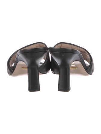 Gucci Double G Logo Leather Slides