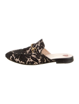 Gucci 1955 Horsebit Accent Lace Mules