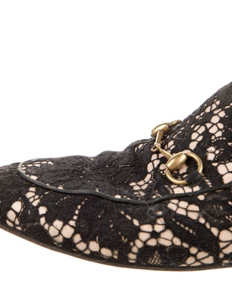 Gucci 1955 Horsebit Accent Lace Mules