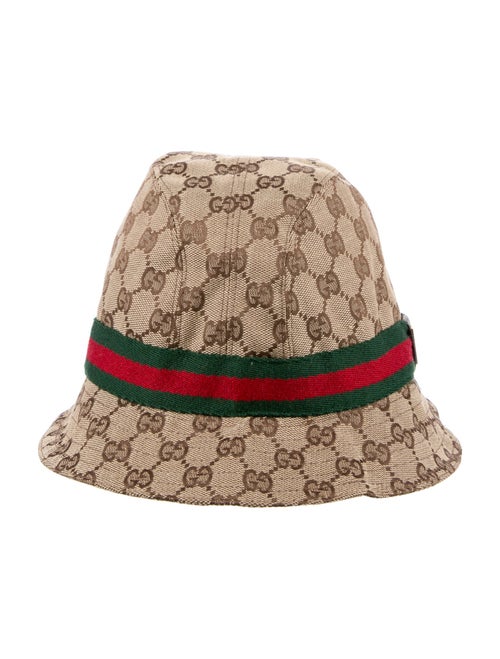 Gucci Brown Pattern Printed GG Canvas Bucket Hat