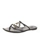 Gucci Interlocking G Logo Leather Sandals