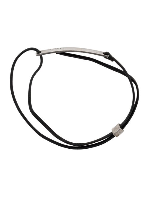 Gucci Leather Logo Wrap Bracelet