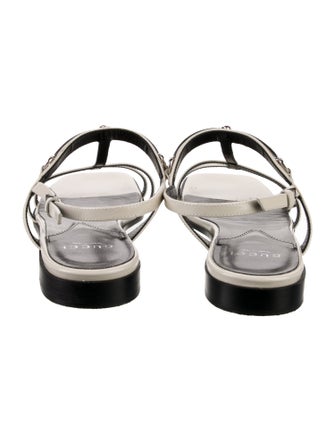 Gucci Leather T-Strap Sandals