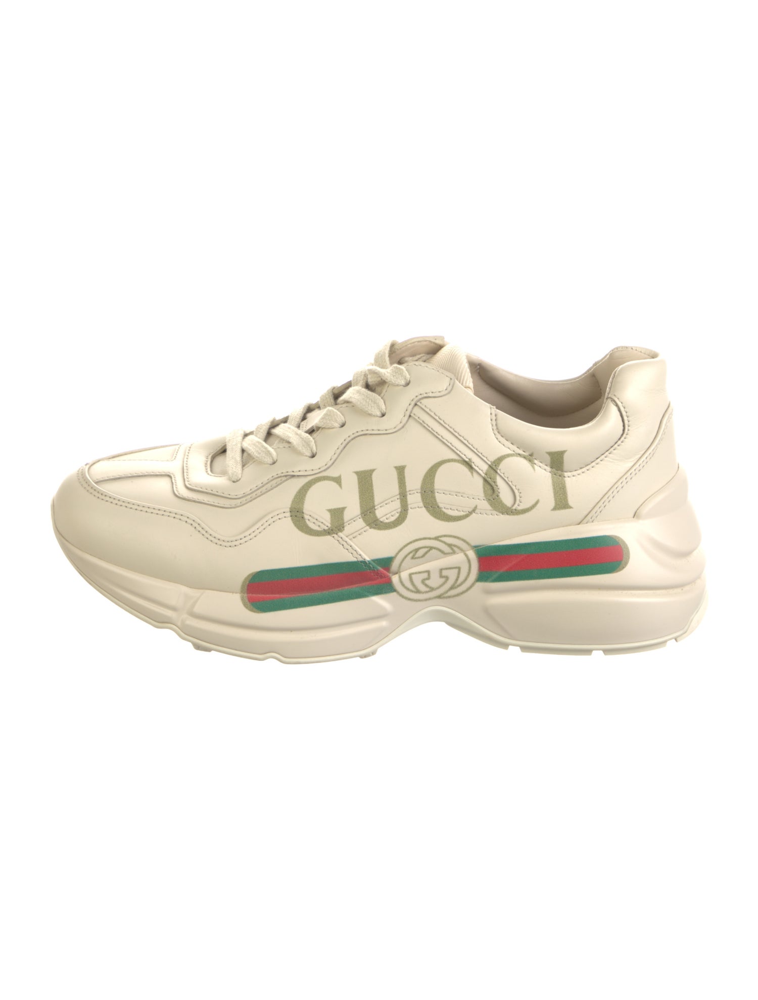 Gucci Web Accent Leather Chunky Sneakers