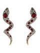 Gucci Crystal Snake Clip-On Earrings