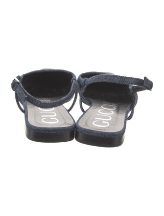 Gucci GG Crystal Denim Mules
