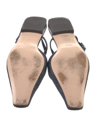 Gucci GG Crystal Denim Mules