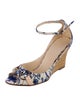 Gucci Canvas Floral Print Slingback Pumps