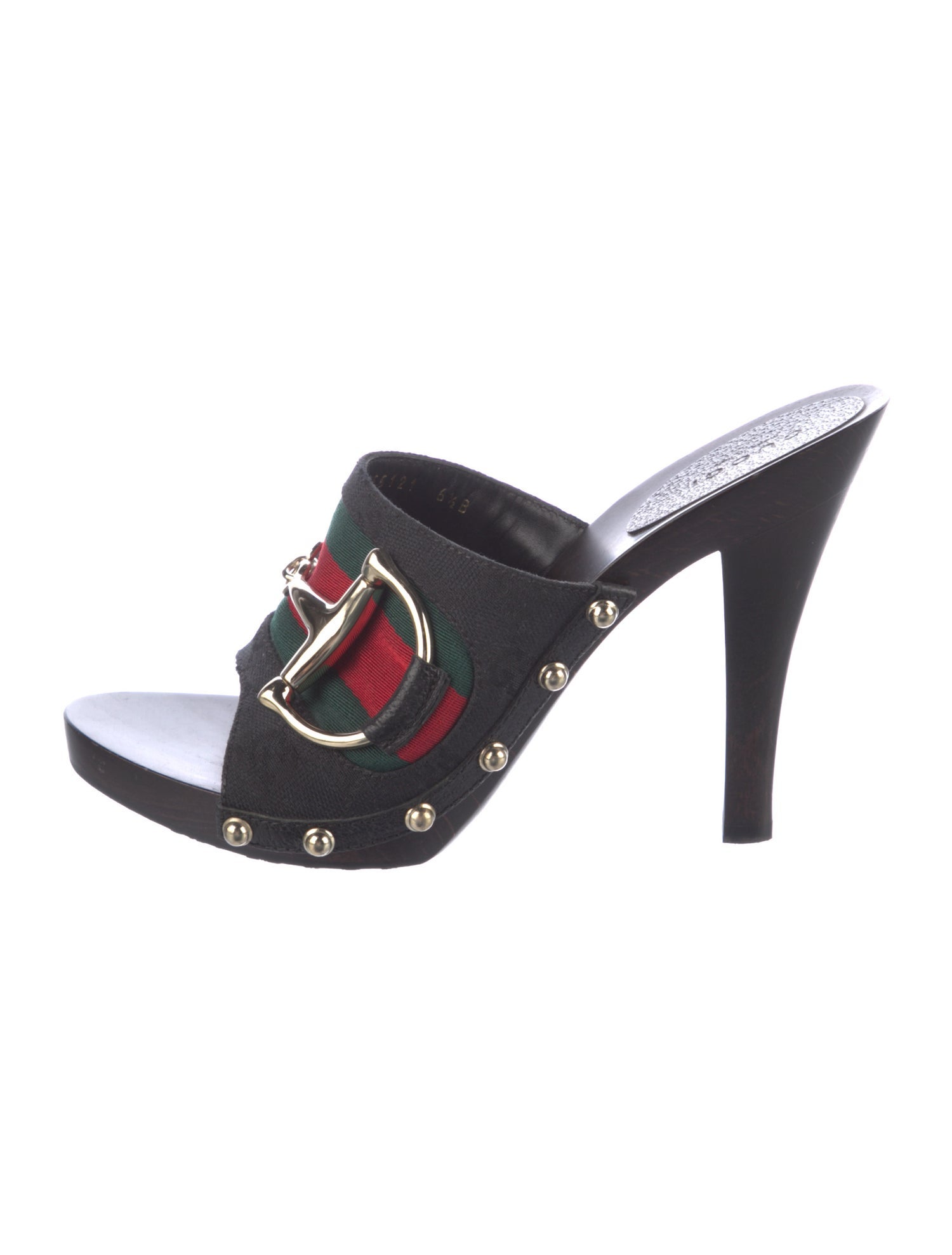 Gucci Vintage Web Accent Slides