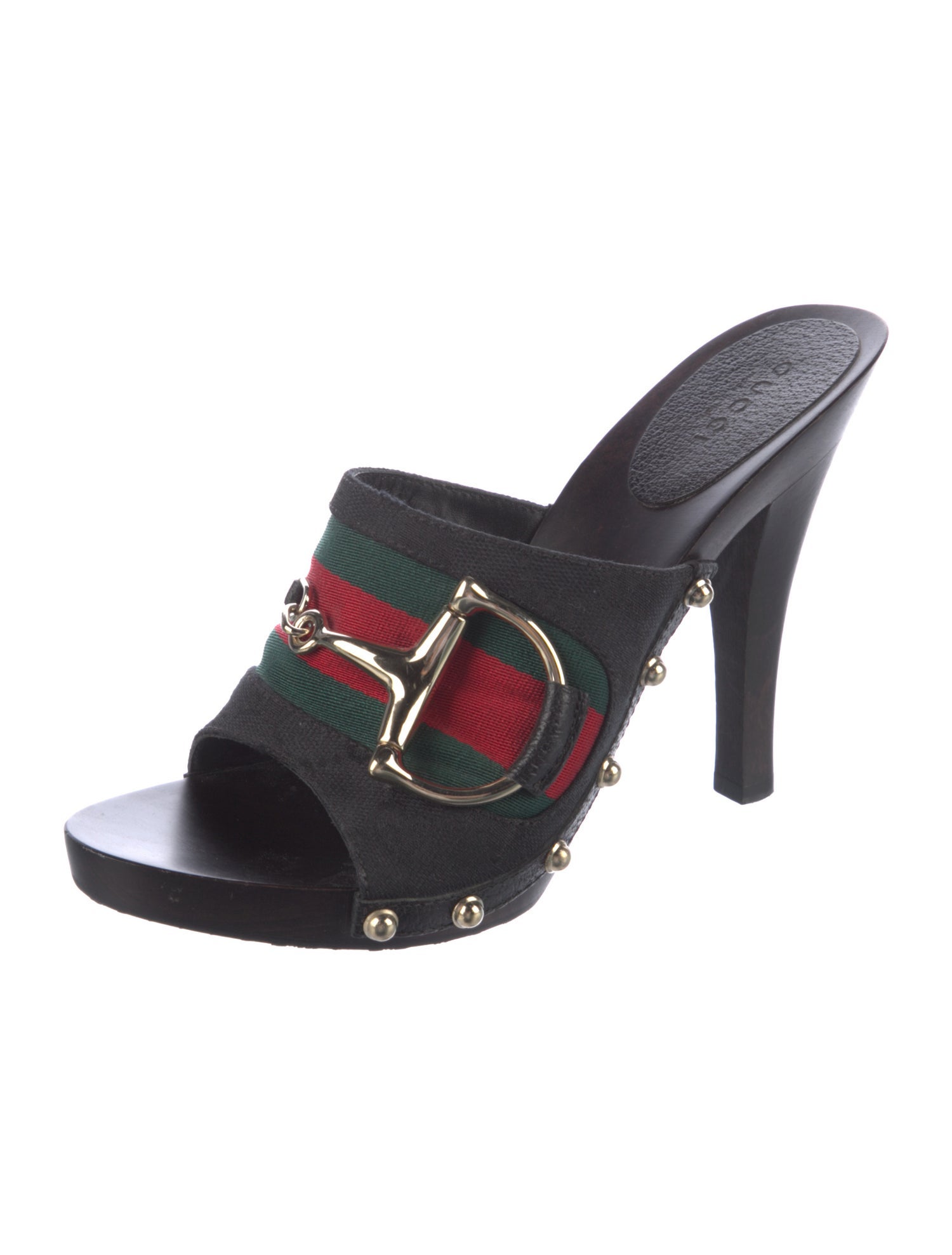 Gucci Vintage Web Accent Slides