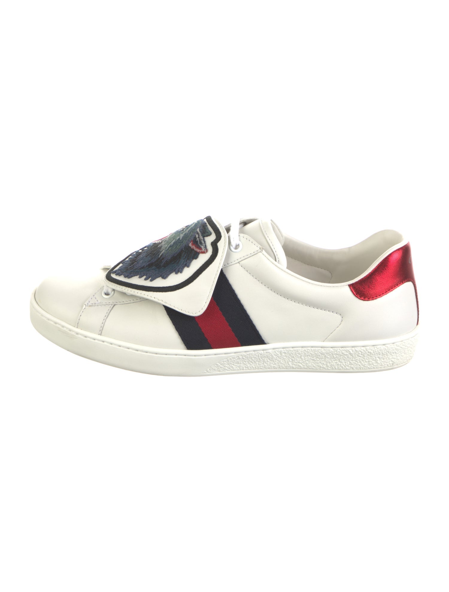 Gucci Sylvie Web Accent Leather Sneakers