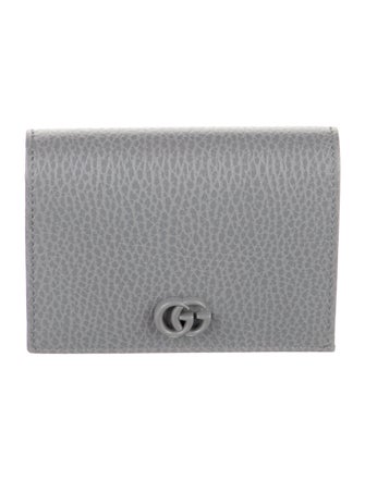 Gucci Double G Logo Leather Compact Wallet