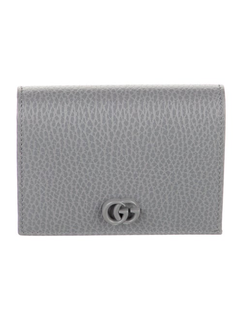 Gucci Double G Logo Leather Compact Wallet