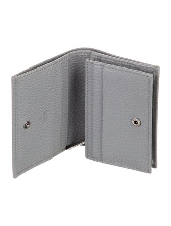 Gucci Double G Logo Leather Compact Wallet