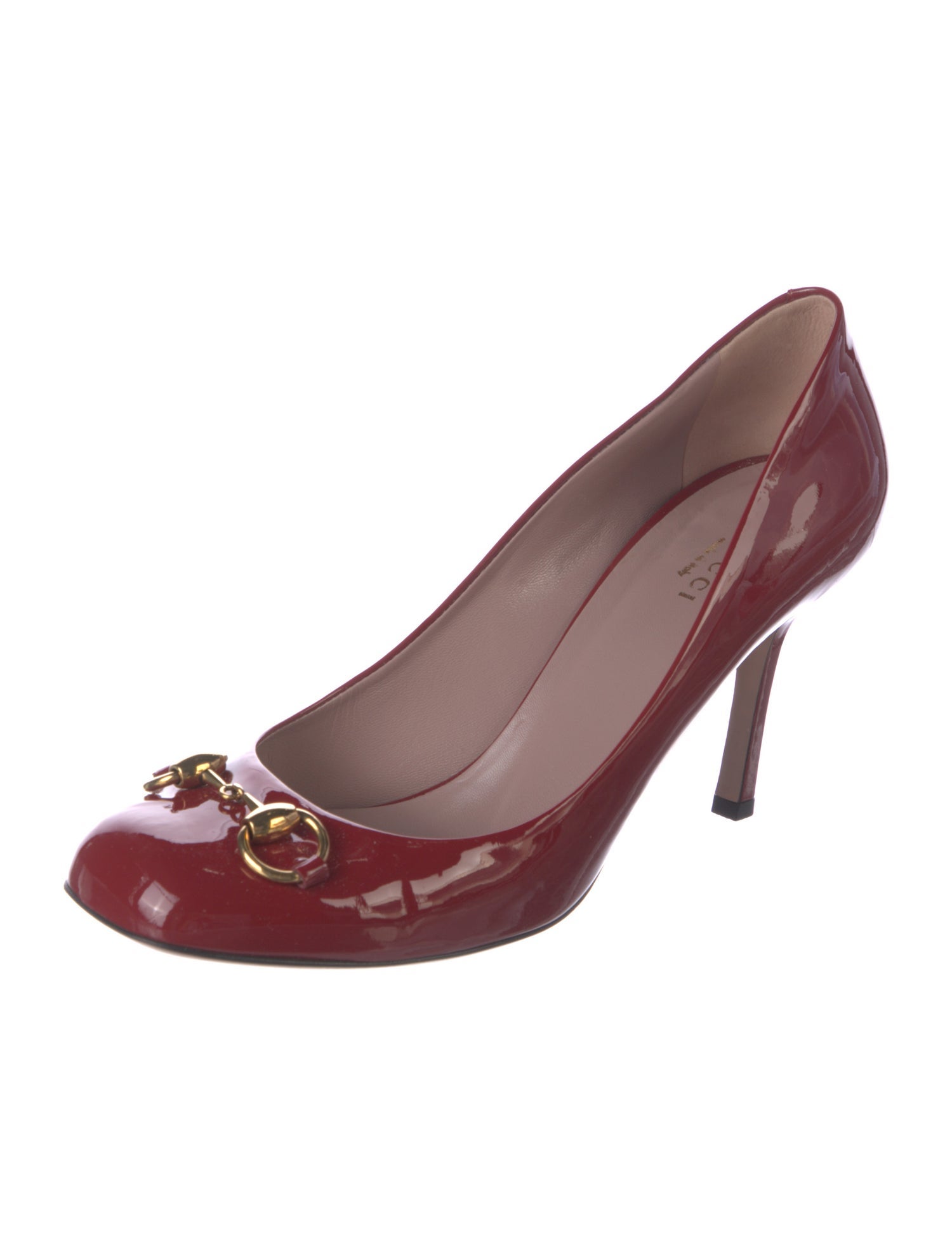 Gucci Horsebit Accent Patent Leather Pumps