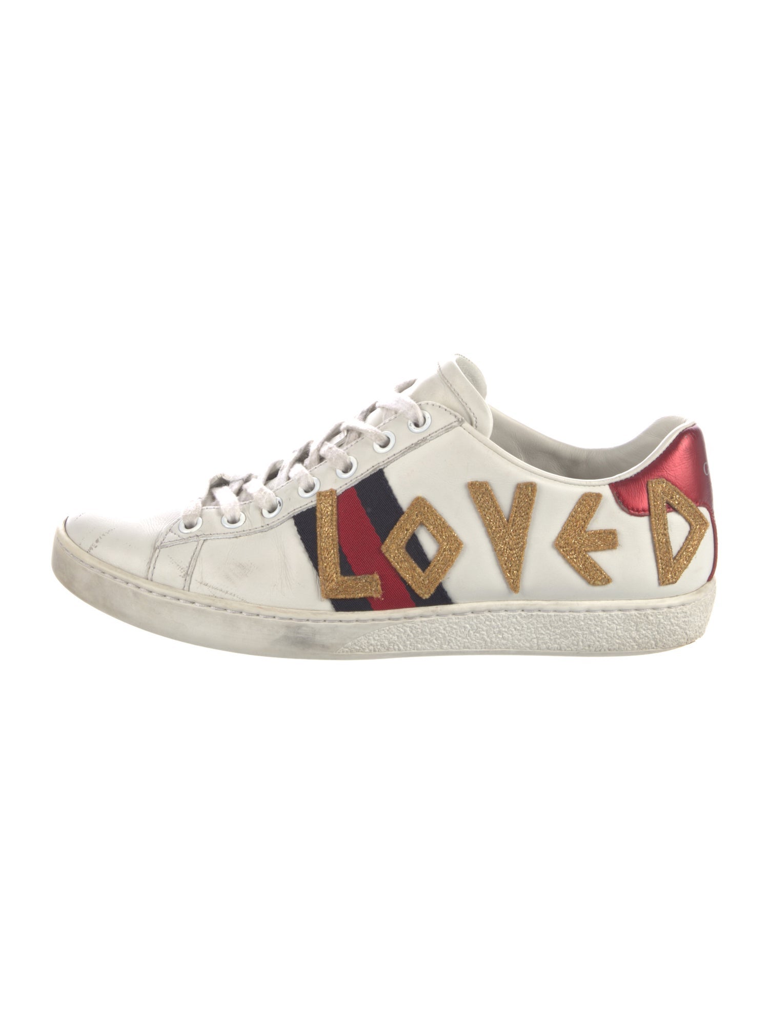 Gucci Sylvie Web Accent Leather Sneakers