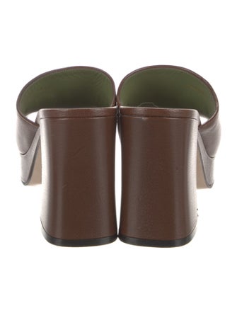 Gucci Horsebit Accent Leather Slides