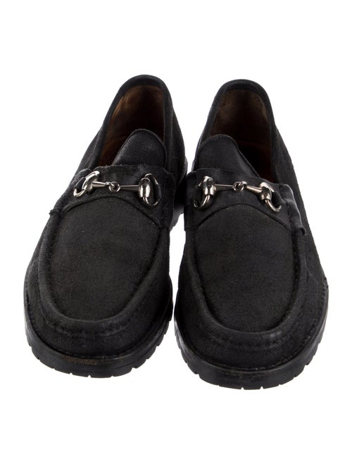 Gucci Horsebit Accent Suede Dress Loafers