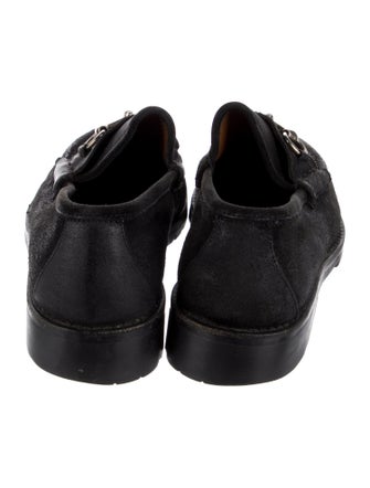 Gucci Horsebit Accent Suede Dress Loafers