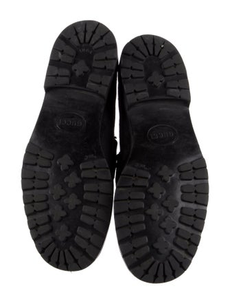 Gucci Horsebit Accent Suede Dress Loafers