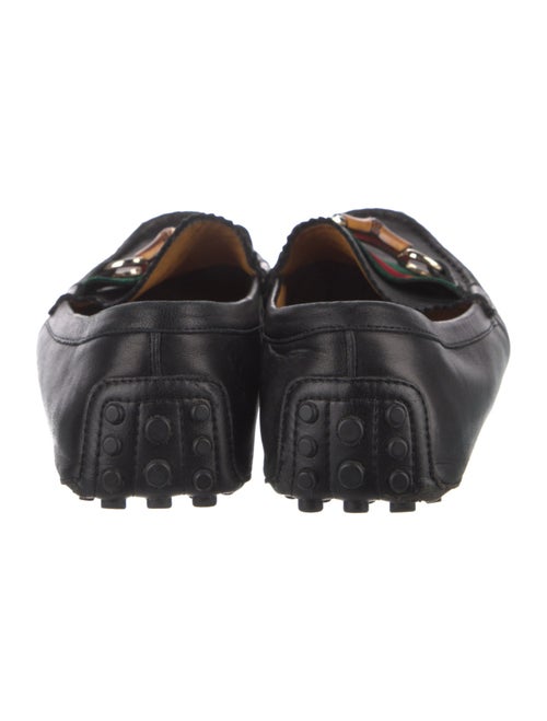Gucci Web Accent Leather Drivers