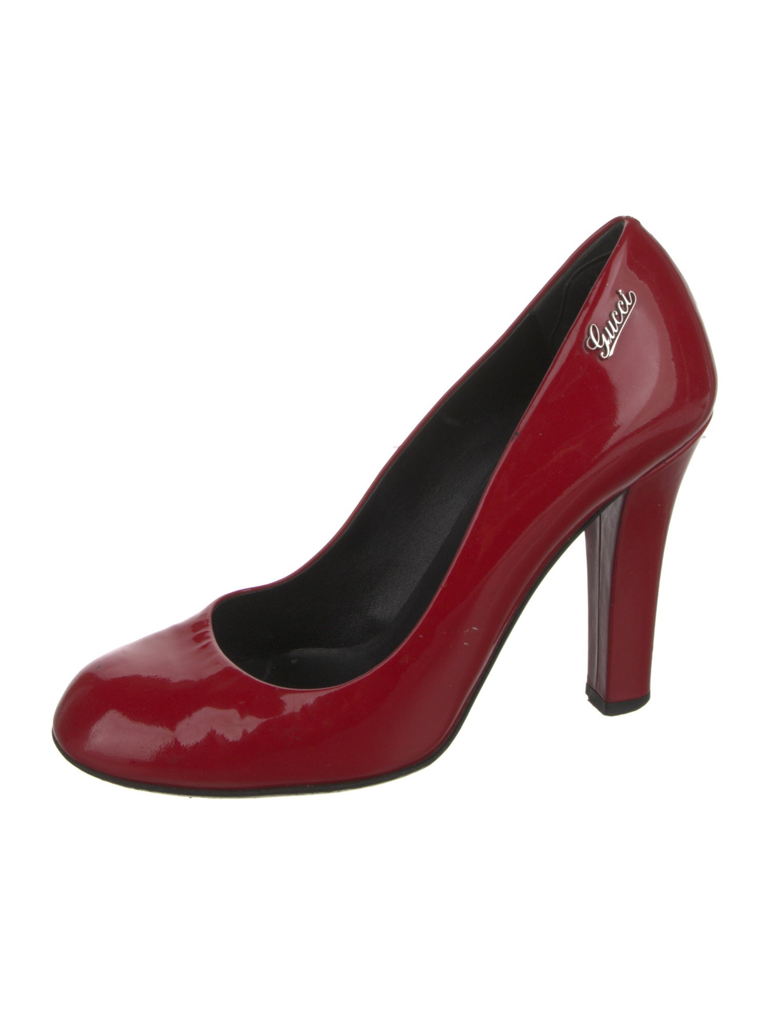 Gucci Horsebit Accent Patent Leather Pumps
