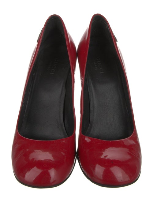 Gucci Horsebit Accent Patent Leather Pumps