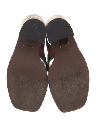 Gucci Web Accent Suede Slingback Sandals