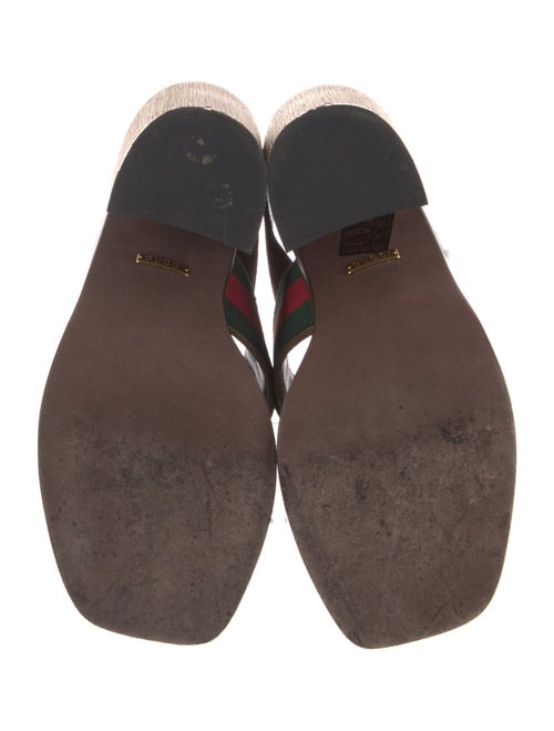 Gucci Web Accent Suede Slingback Sandals