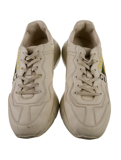 Gucci Web Accent Leather Sneakers