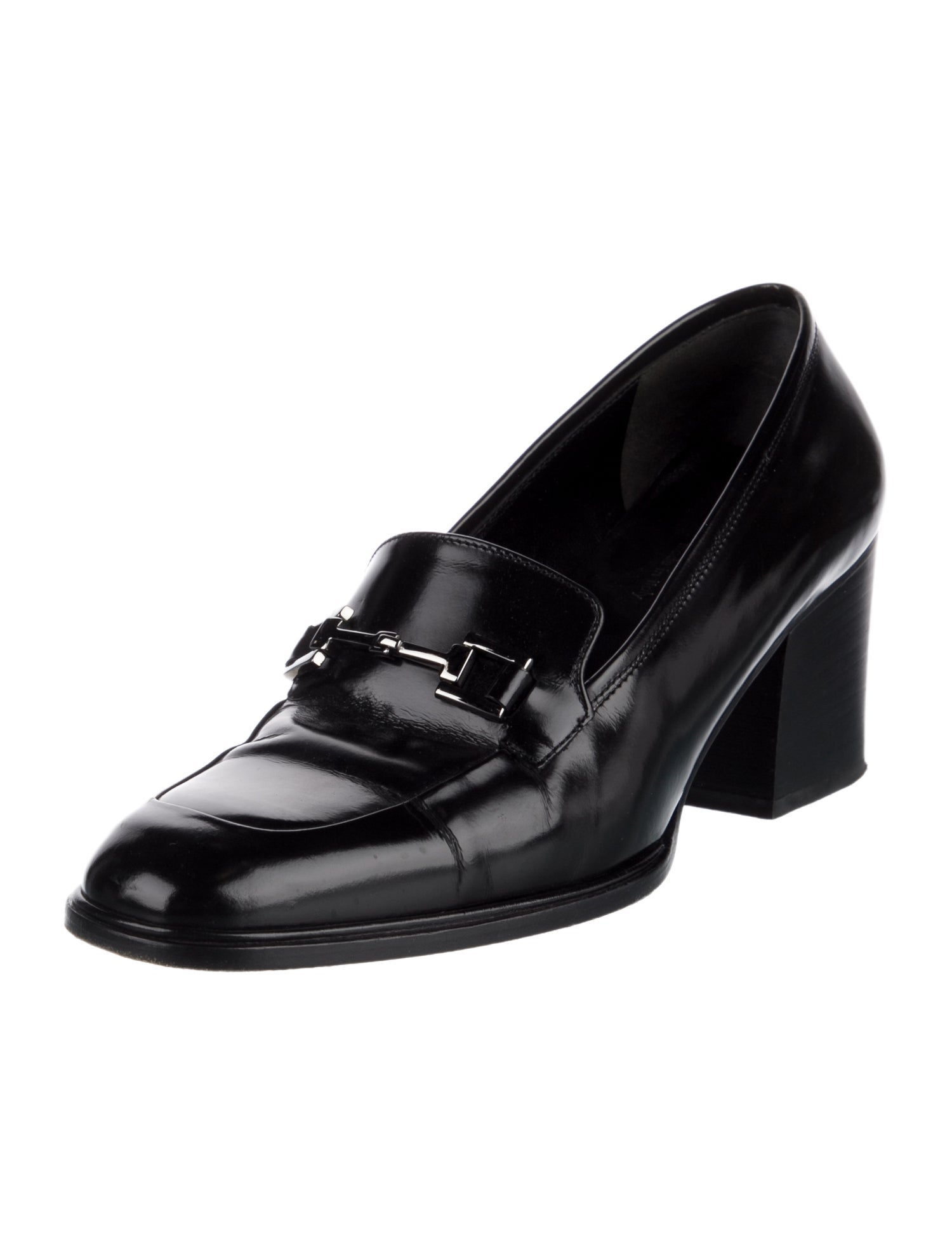 Gucci Horsebit Accent Leather Pumps