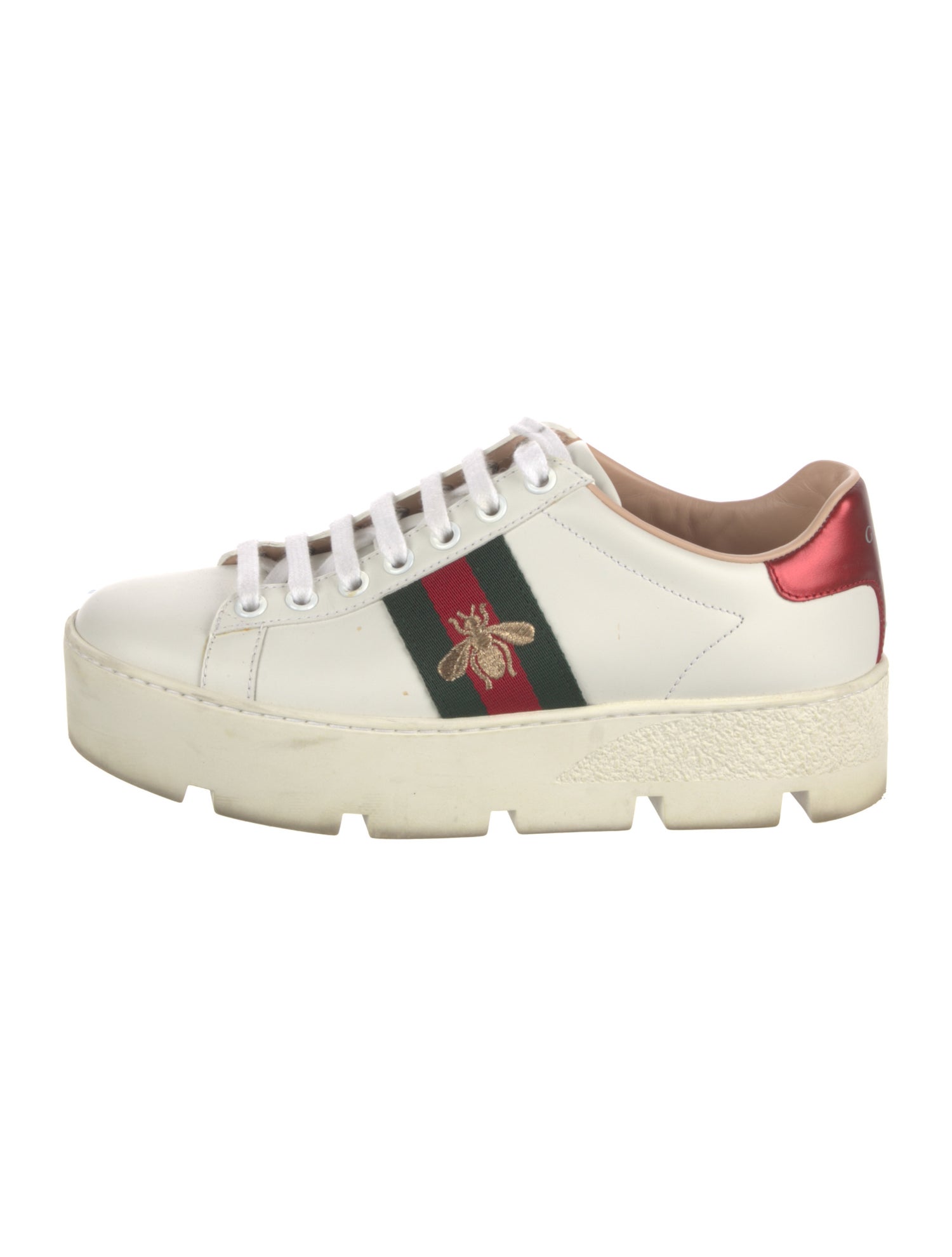 Gucci Web Accent Leather Chunky Sneakers