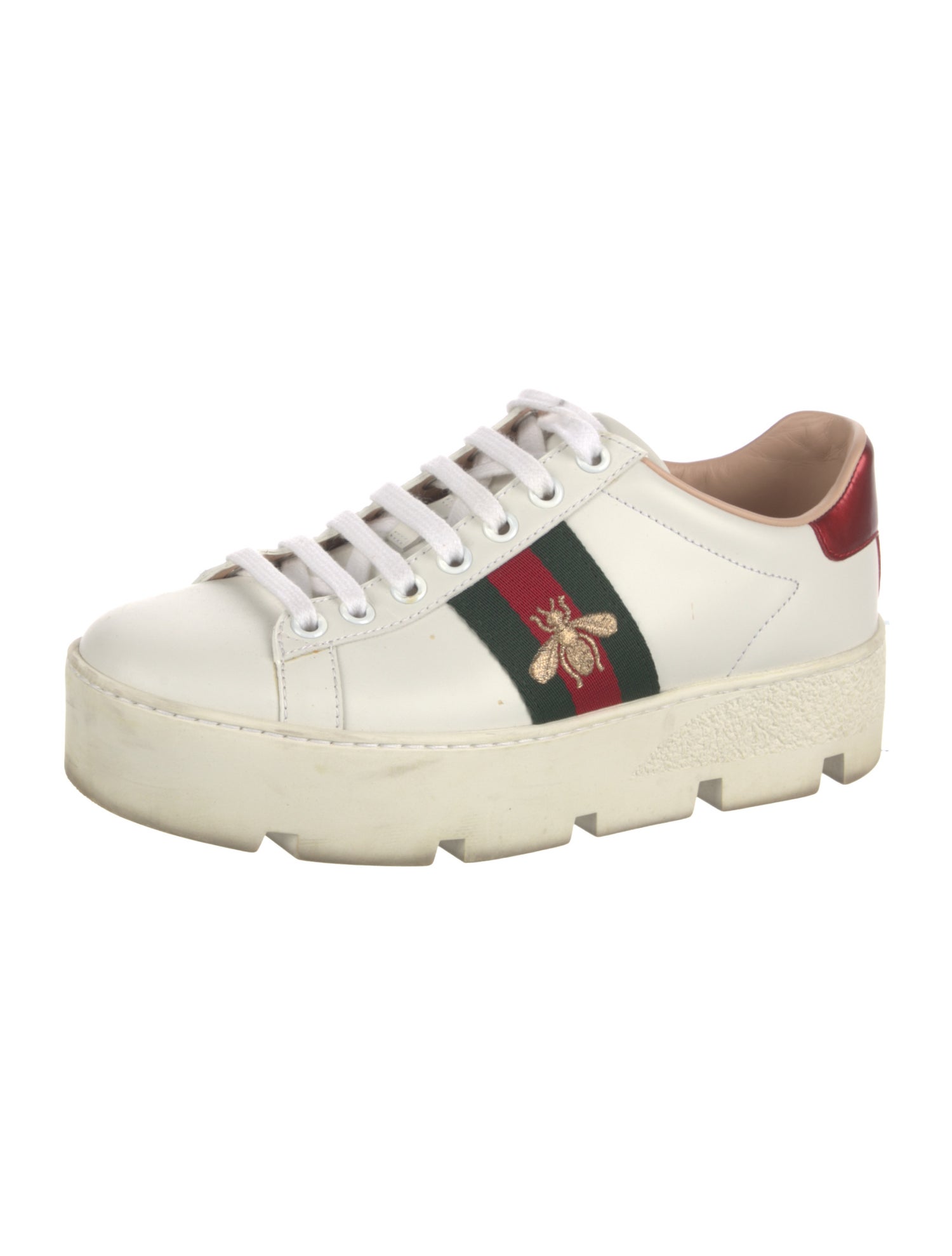 Gucci Web Accent Leather Chunky Sneakers