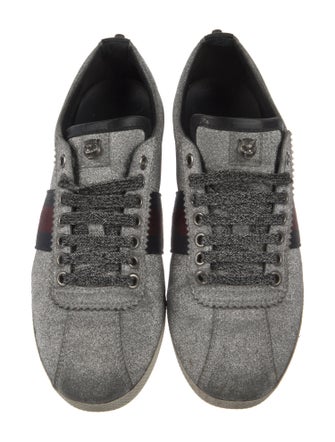 Gucci Sylvie Web Accent Glitter Sneakers