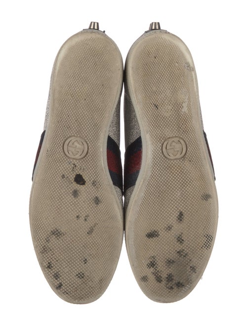 Gucci Sylvie Web Accent Glitter Sneakers