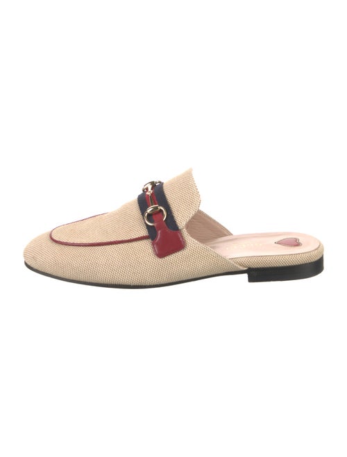 Gucci Horsebit Accent Canvas Mules